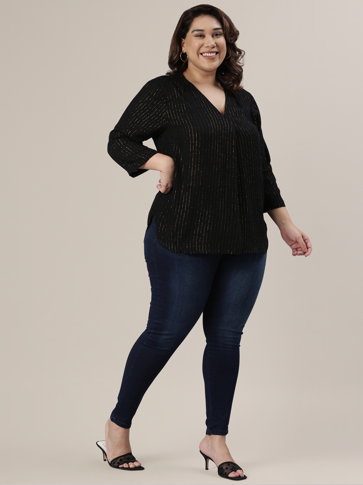 Black And Gold Top