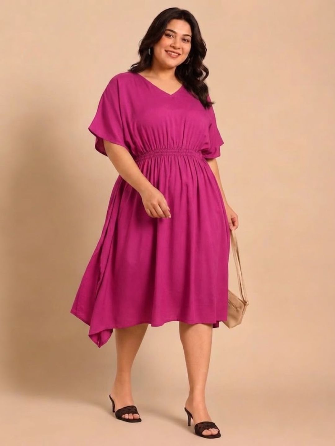 Vibrant Pink Smocking Dress