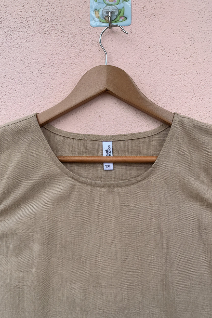 Beige Sleeveless Tank Top