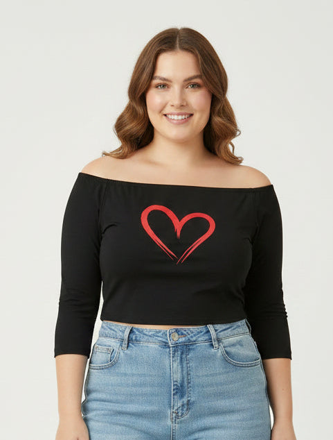 Black Off Shoulder Top