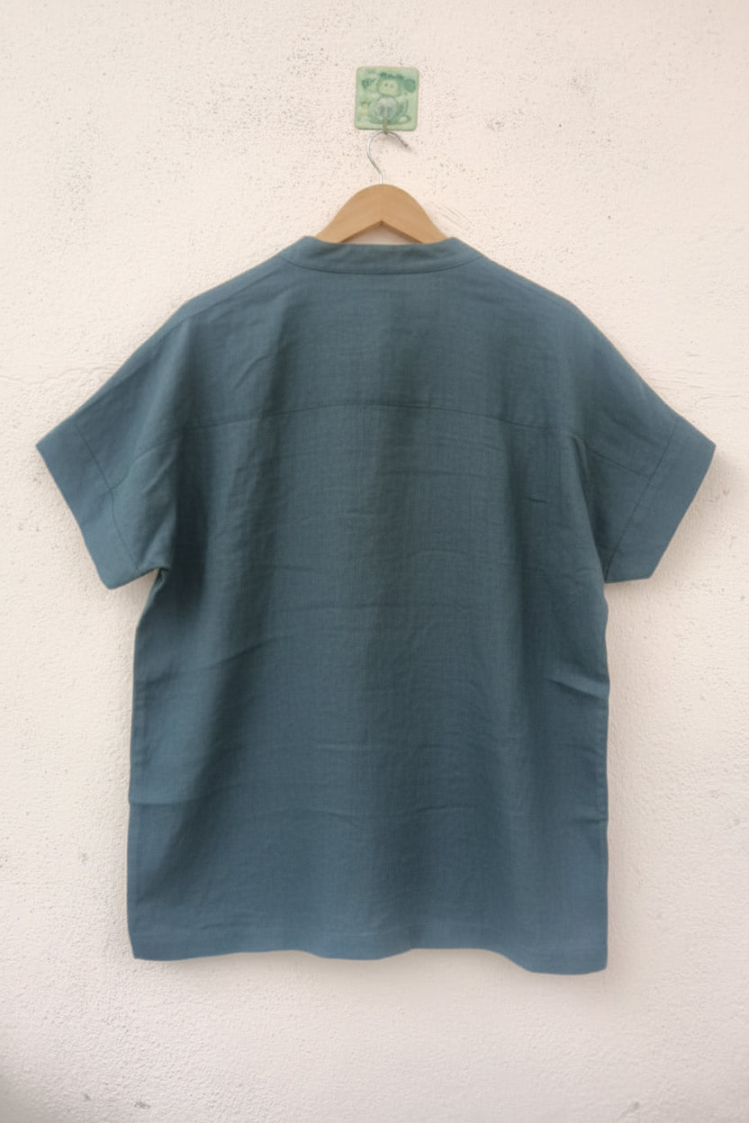Black Solid V-Neck Top