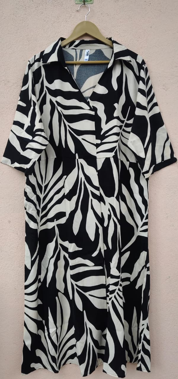 Black & White Printed Dress