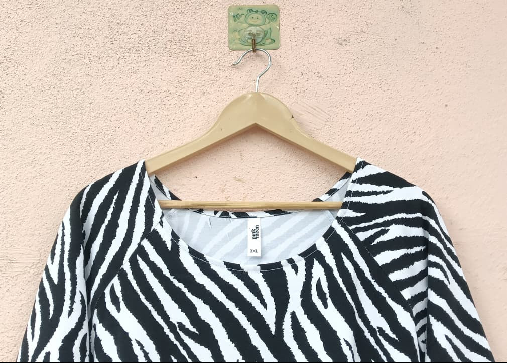 Black & White Zebra-Printed Top