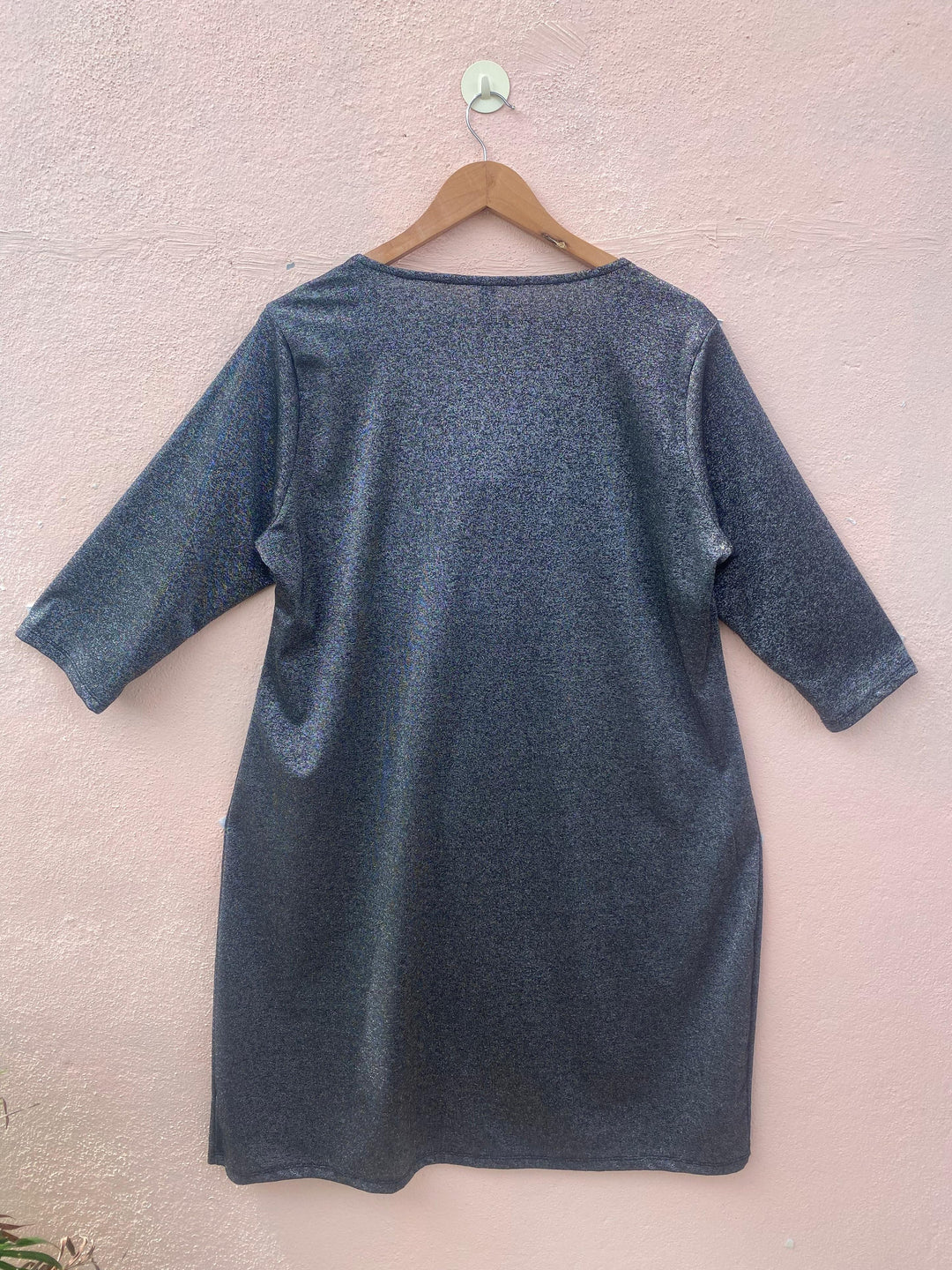 Black and Silver cowlneck dress