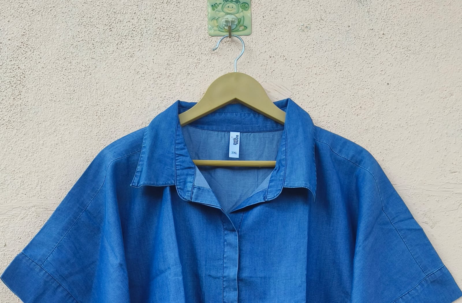 Blue Denim Collared Top