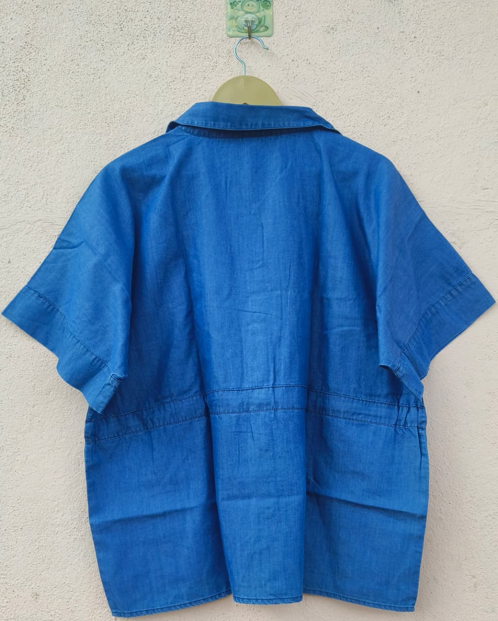 Blue Denim Collared Top