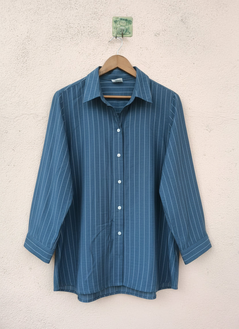 Blue Stripe Button-Down Shirt