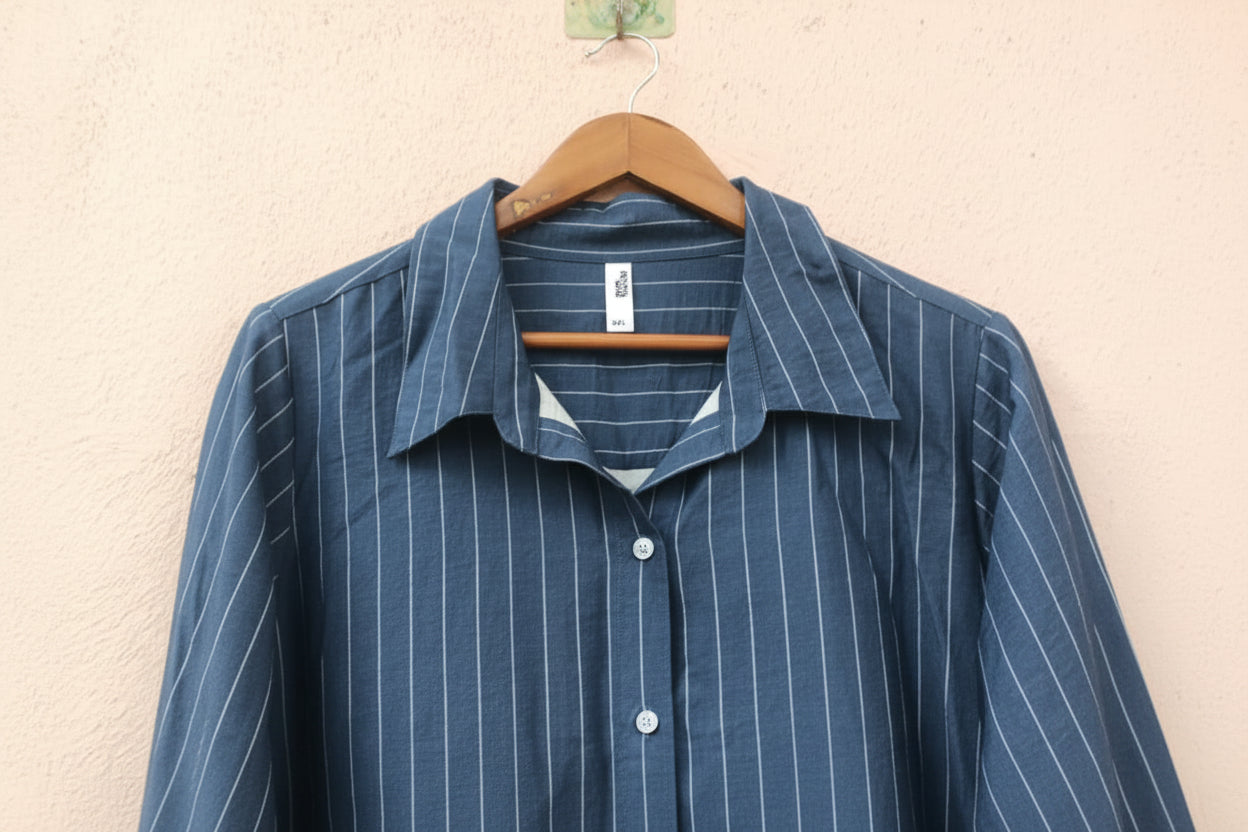 Blue Stripe Button-Down Shirt