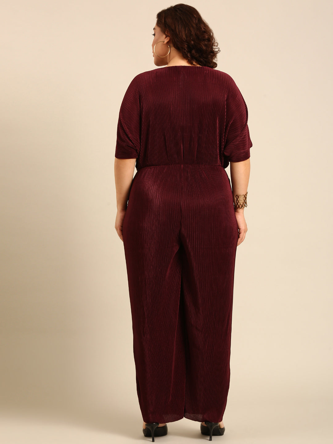 Burgundy Pleated Jumpsuit3