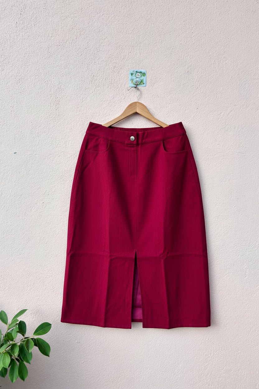 Burgundy Skirt