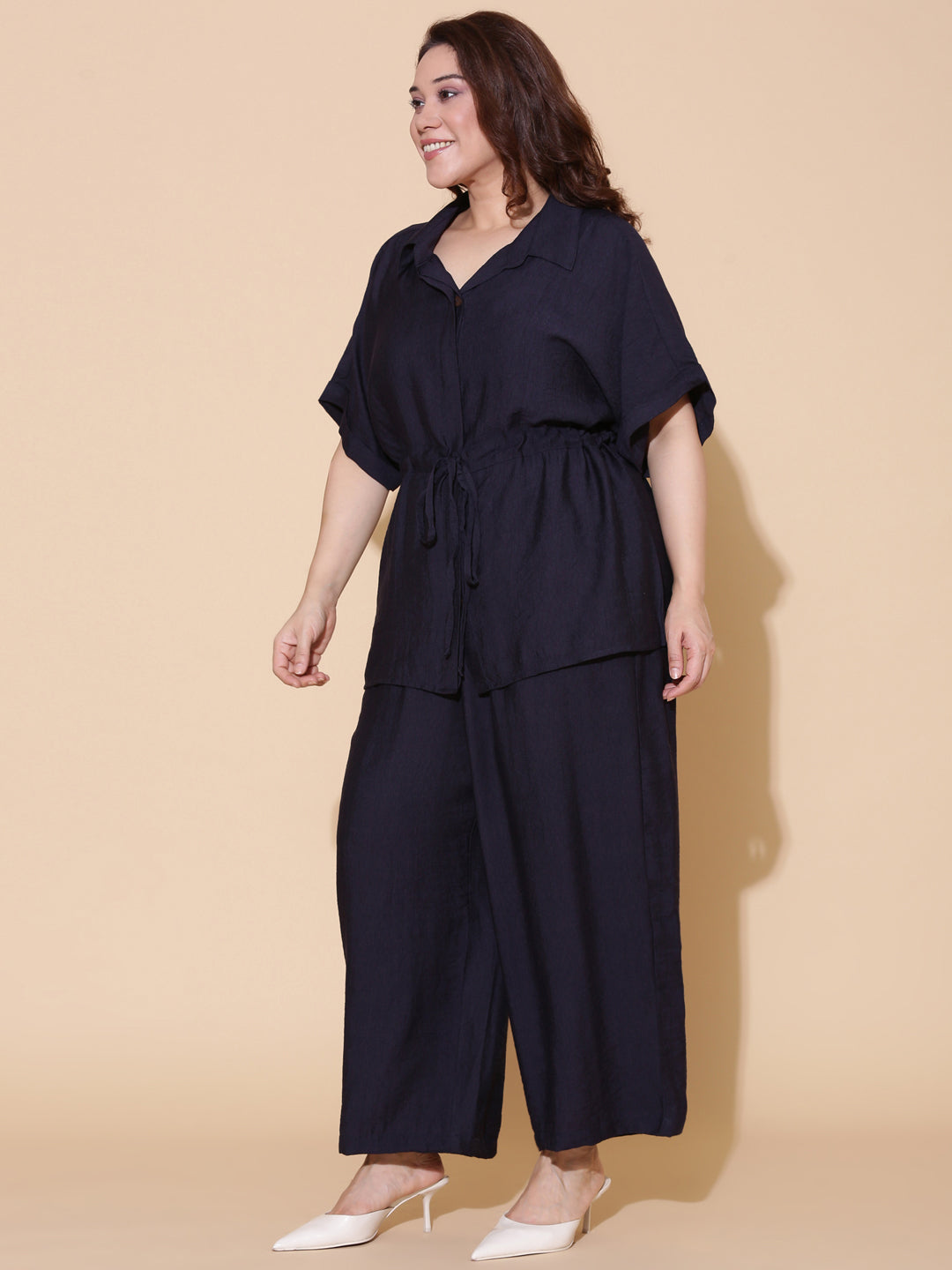 Navy String Co-ord Set (2 Piece)