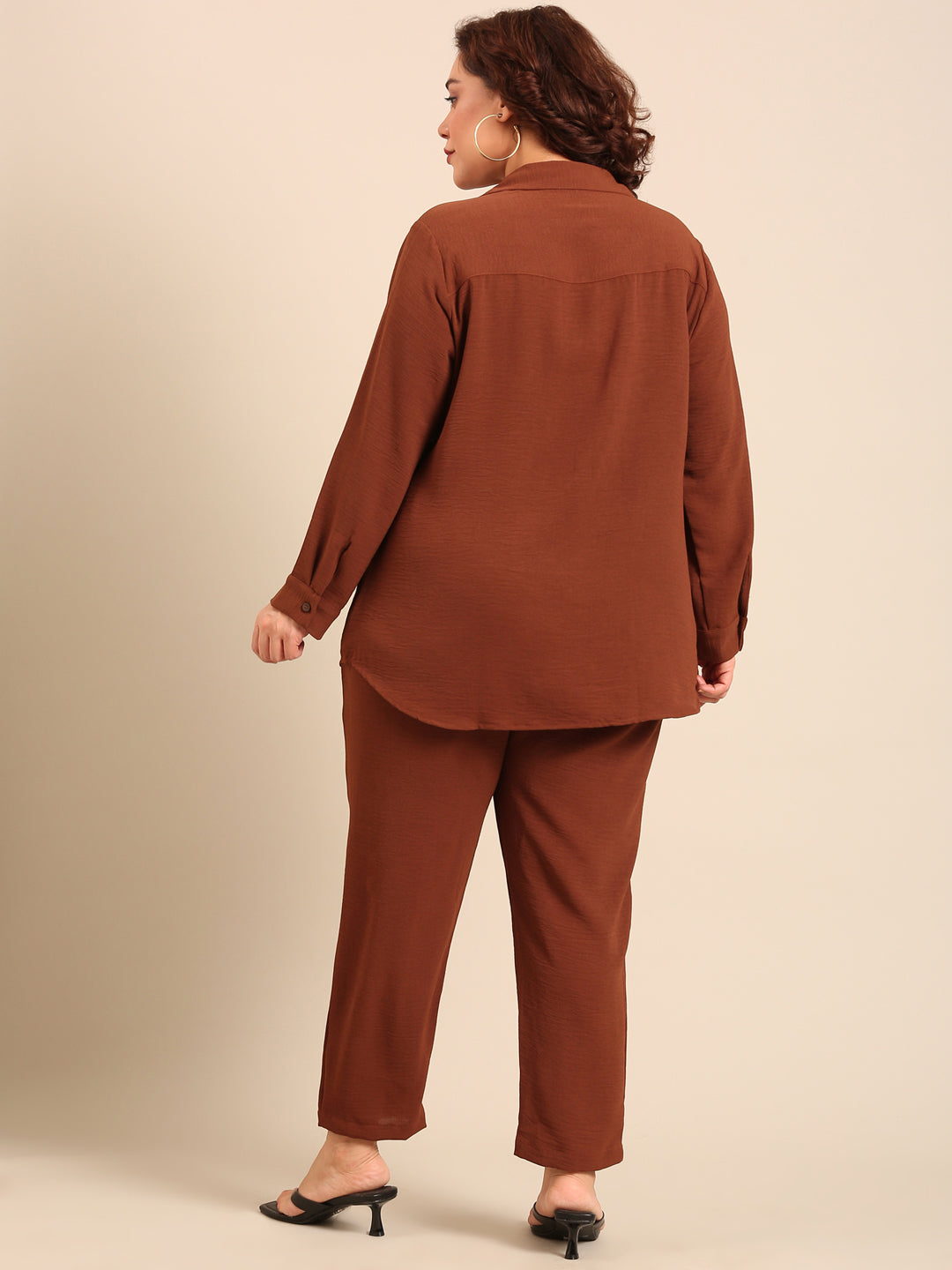 Brown Button-Down Shirt