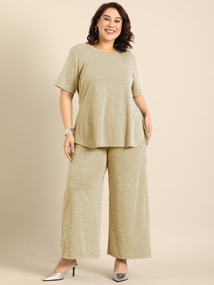 Gold Shimmer Co-ord Set (2 Piece)