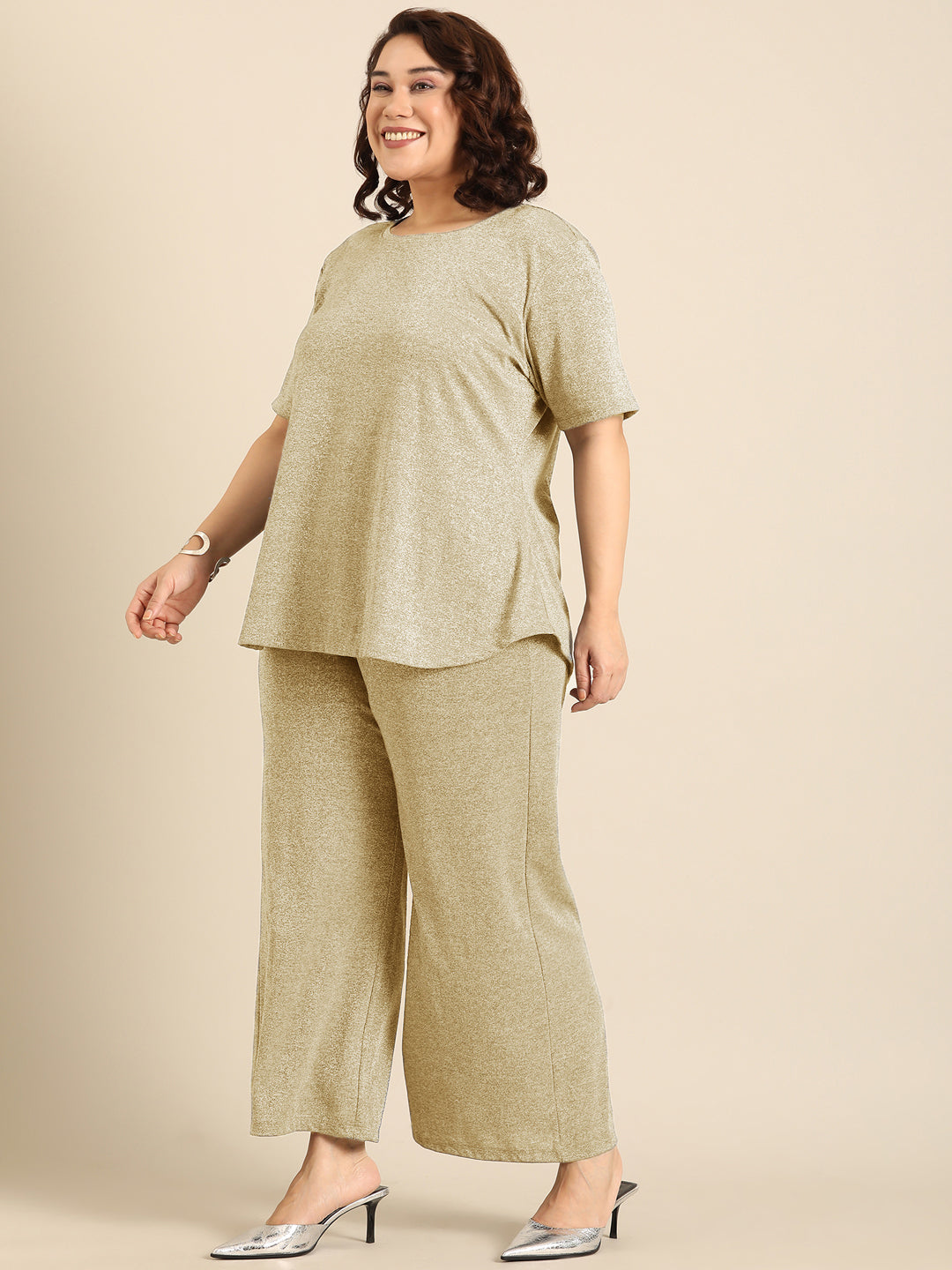 Gold Shimmer Co-ord Set (2 Piece)