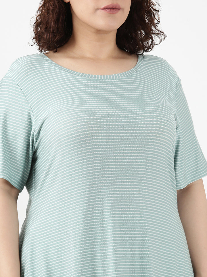 Mint Stripe Comfy Co-ord Set (2 Piece)