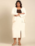 Off-white Pencil Skirt and Jacket Co-ord set (2 Piece)