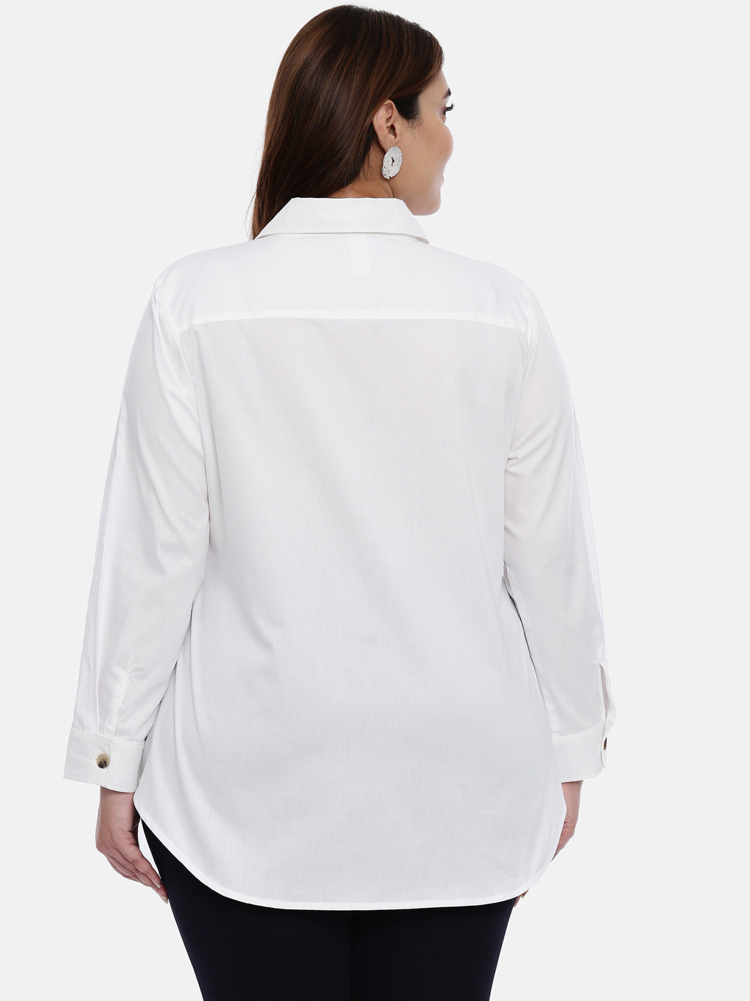 COTTON BUTTON DOWN WHITE SHIRT