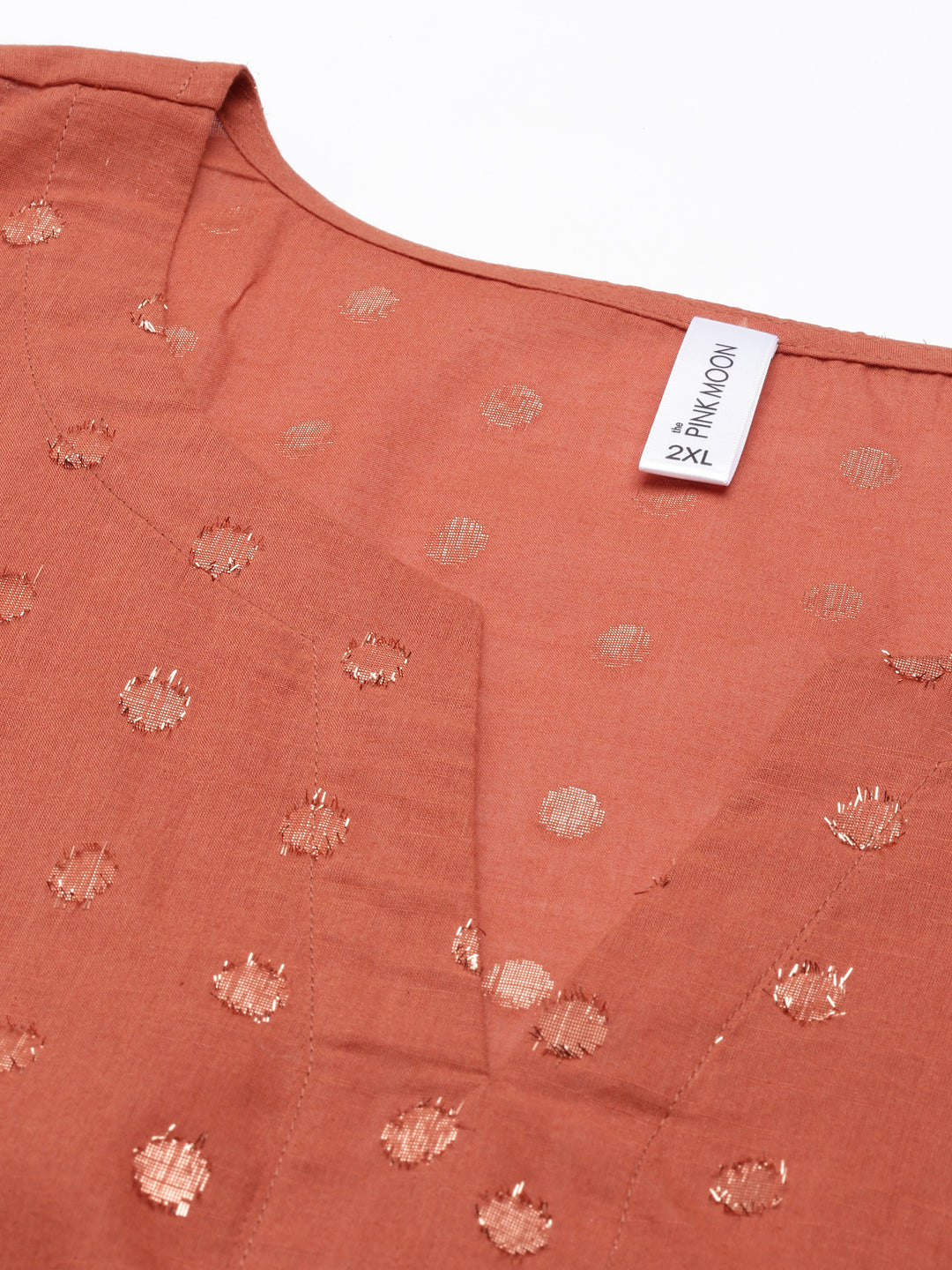 COTTON ROSE GOLD DOBBY TOP