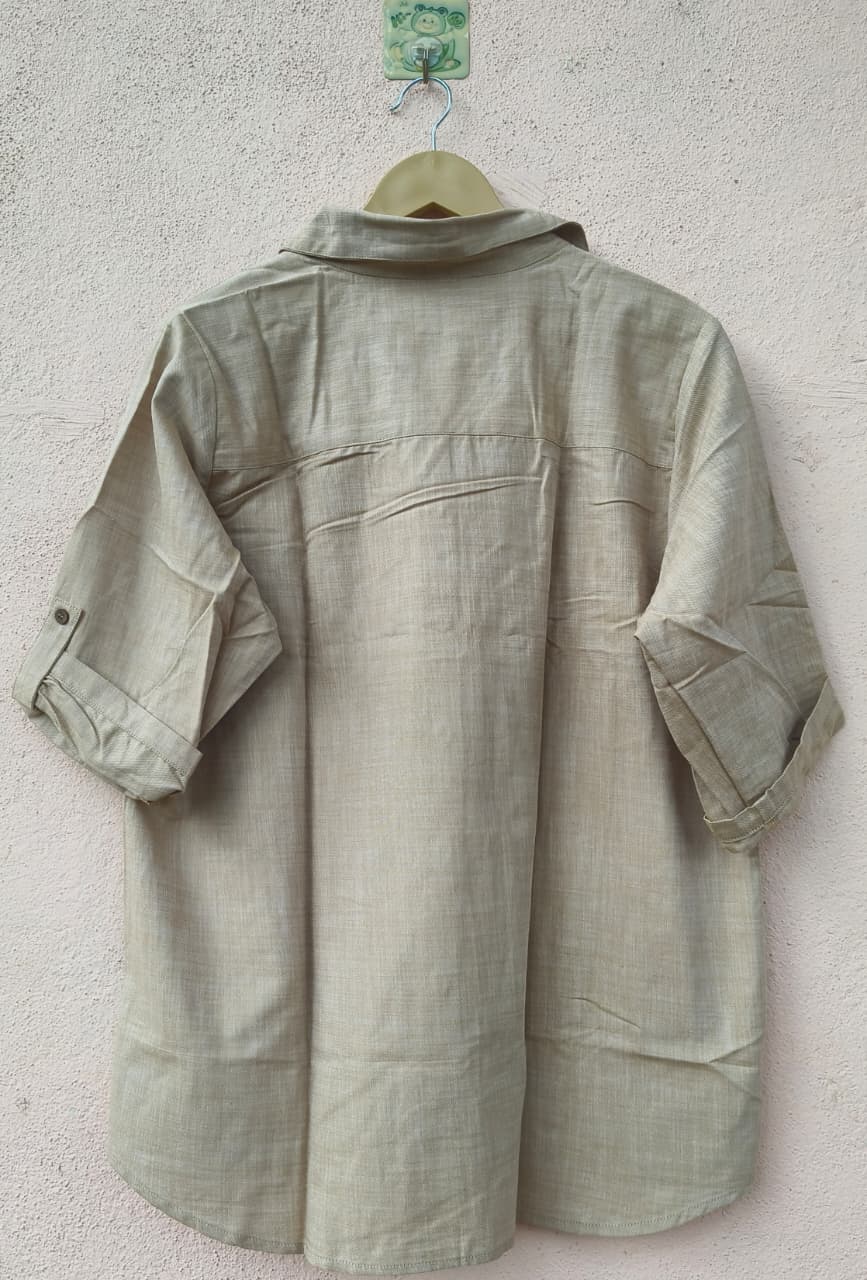 Classic Beige Solid Shirt