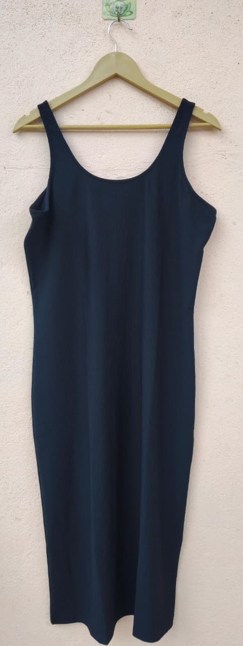 Classic Black Sleeveless Maxi Slip Dress
