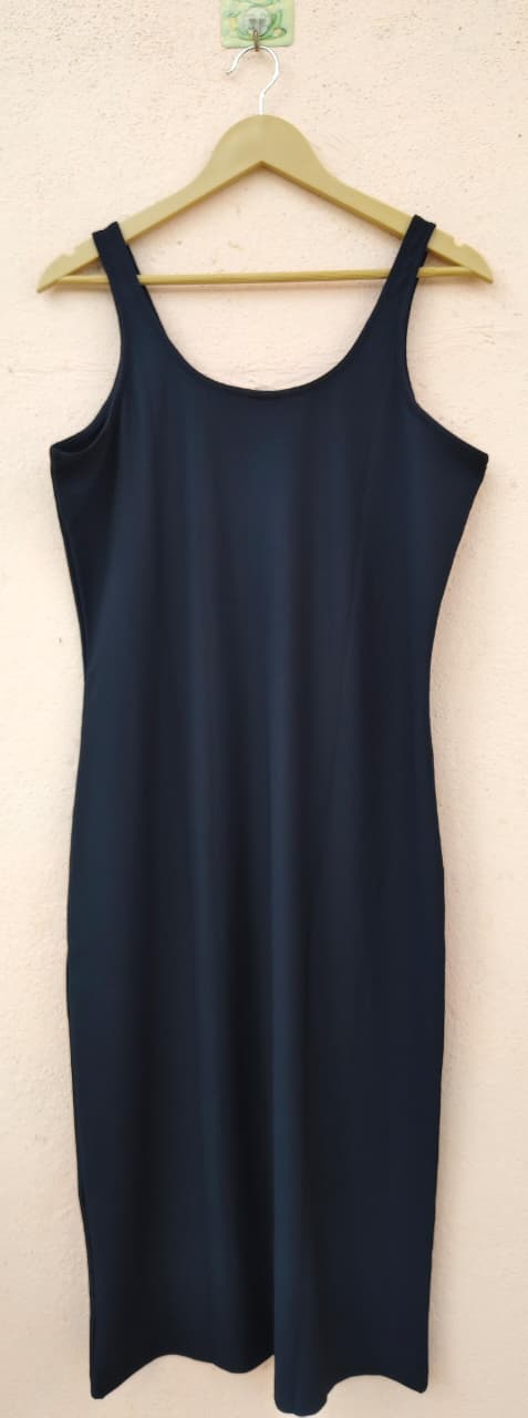 Classic Black Sleeveless Maxi Slip Dress