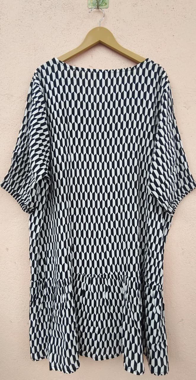 Classic Black and White Dress