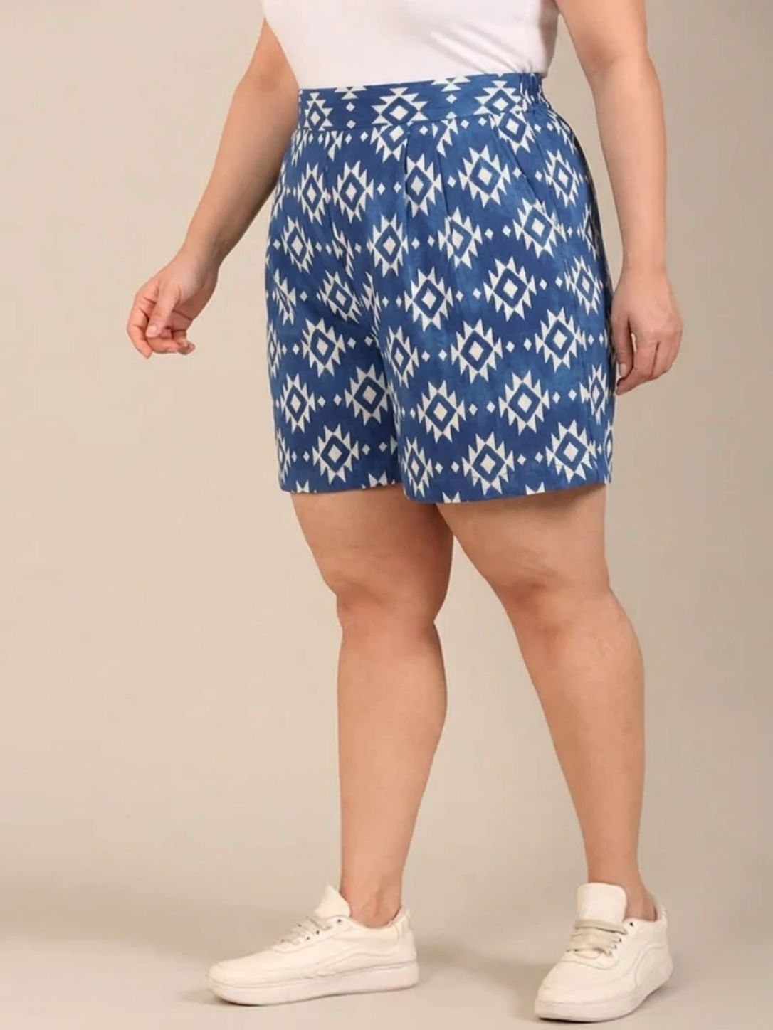 Cobalt Ikkat Shorts