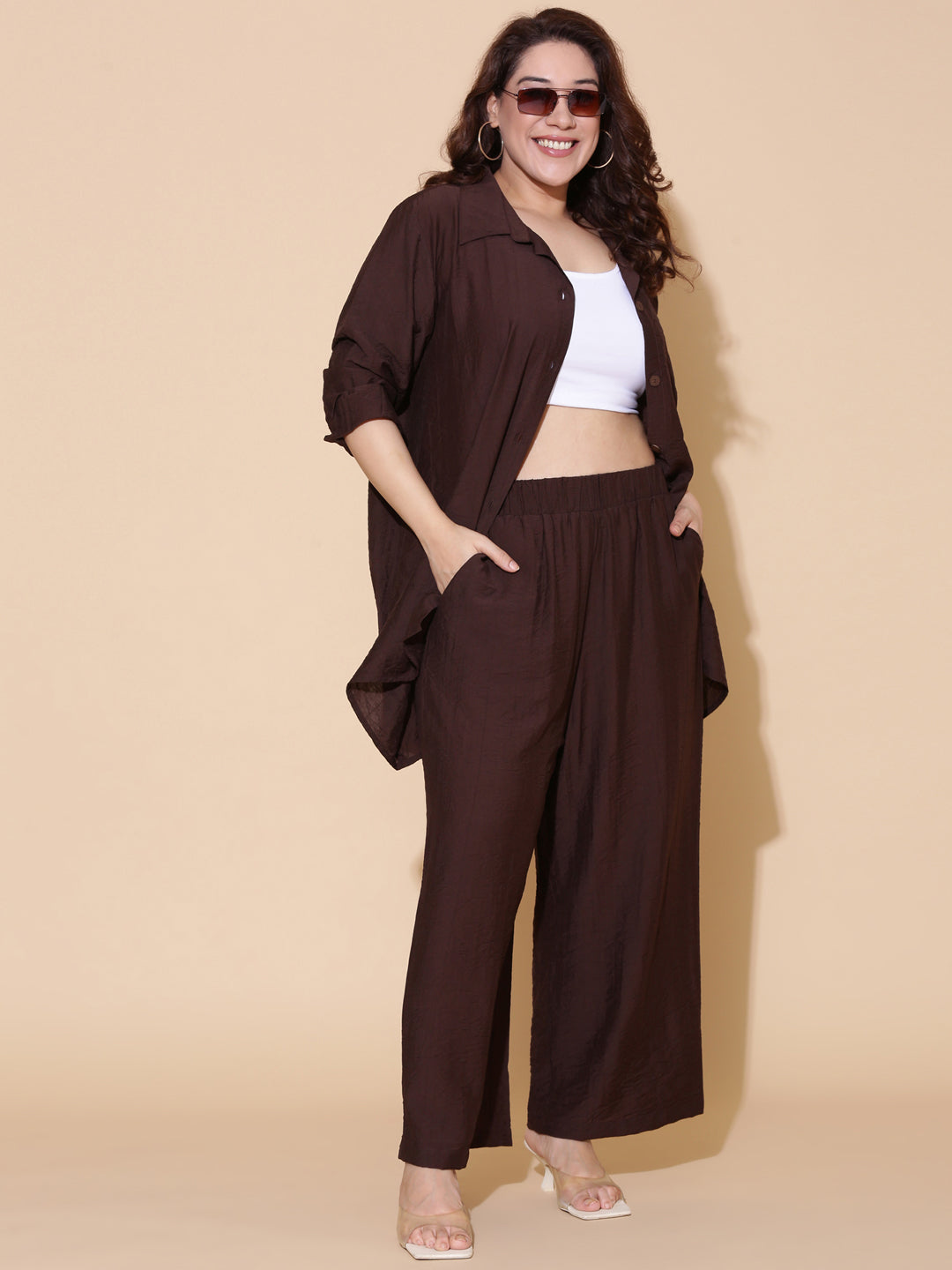 Coffee Brown Co-ord Set (2 Piece)