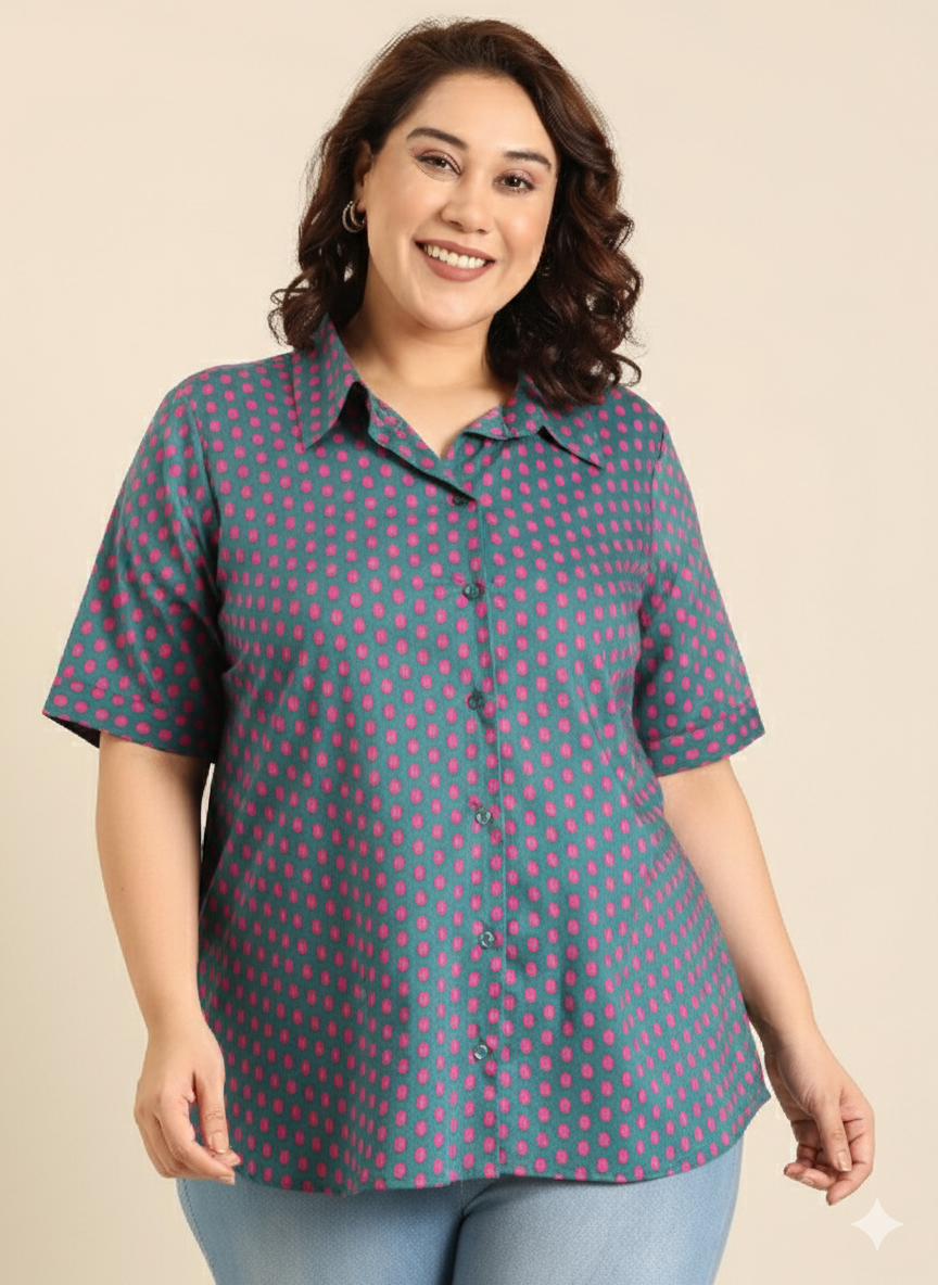 Cotton Polka Shirt
