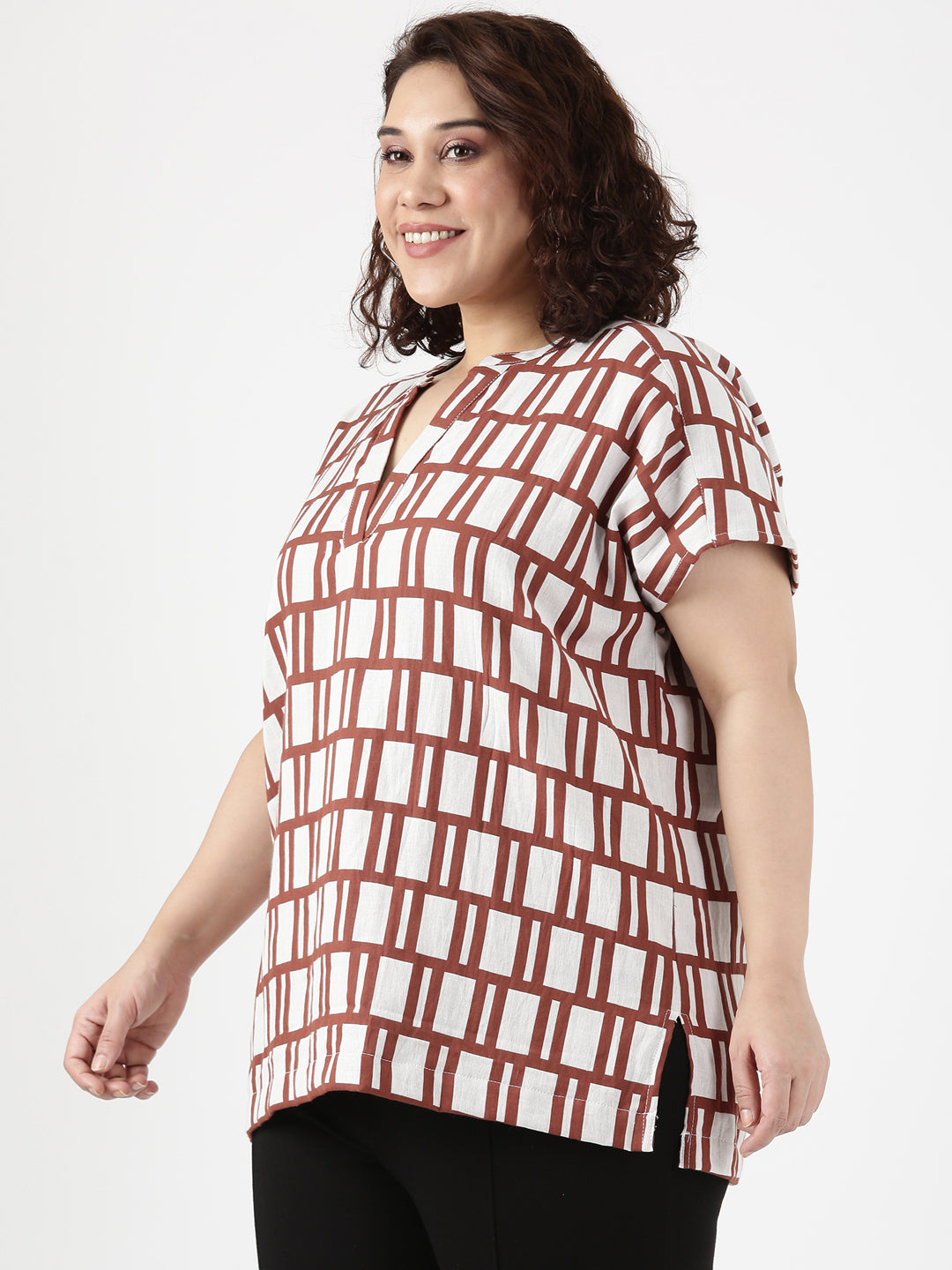Cotton V-Neck Tunic