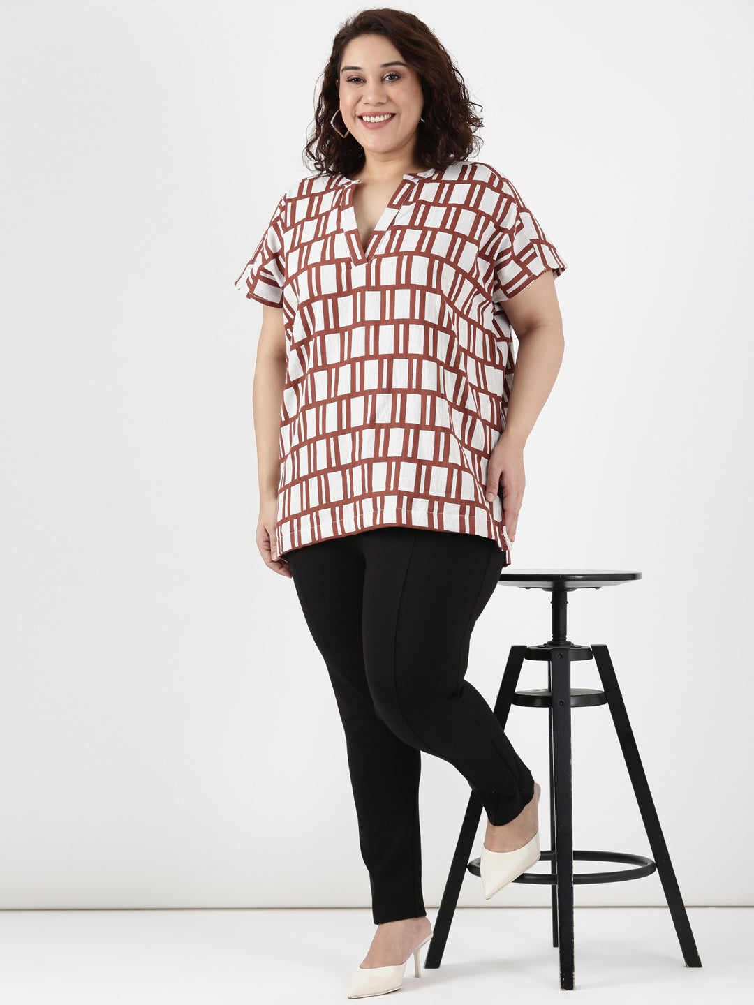 Cotton V-Neck Tunic