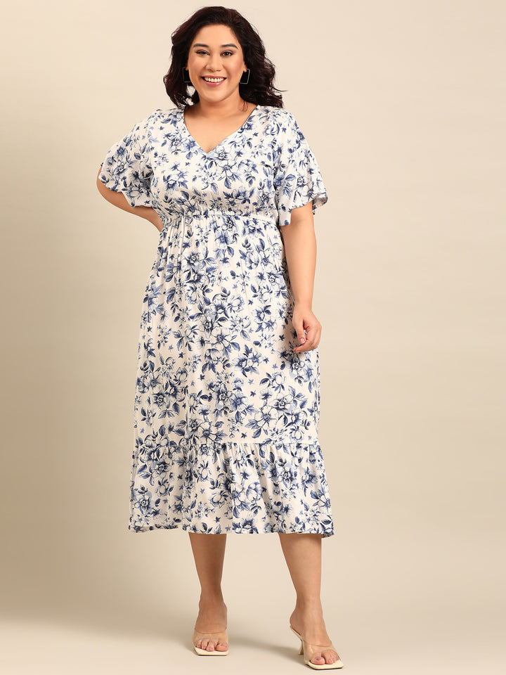 Rose Printed Dress