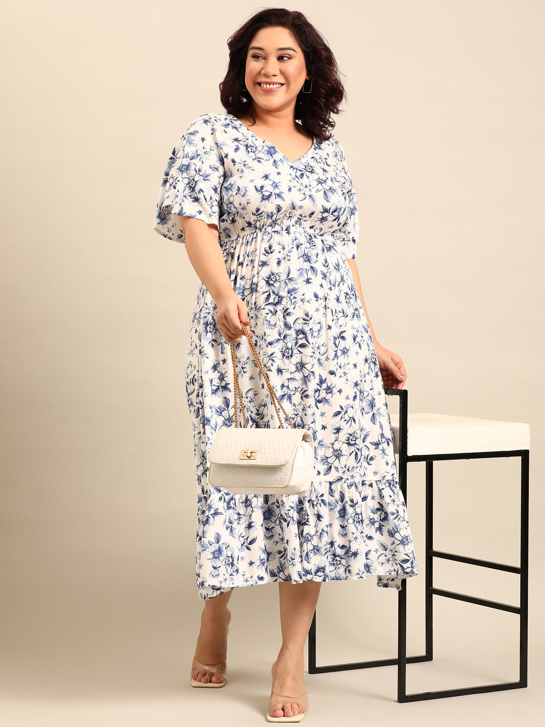 Rose Printed Dress