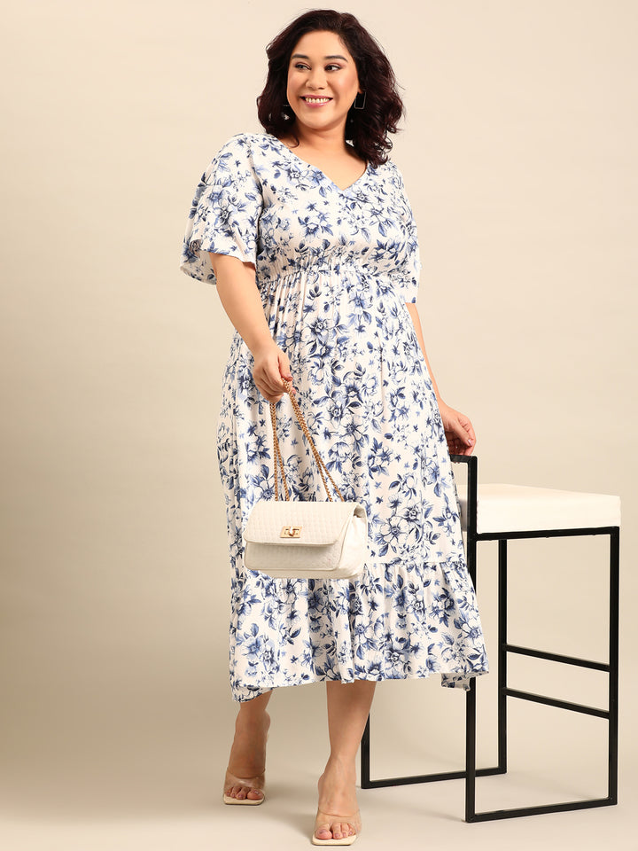 Rose Printed Dress