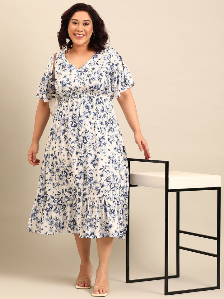 Rose Printed Dress