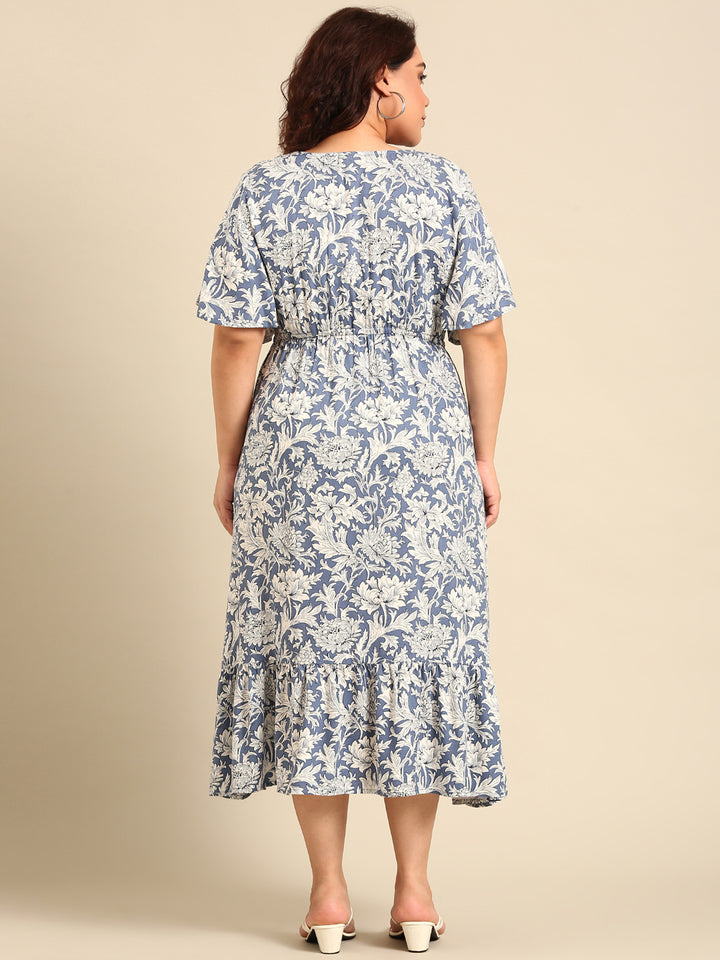 Blue and White floral dress