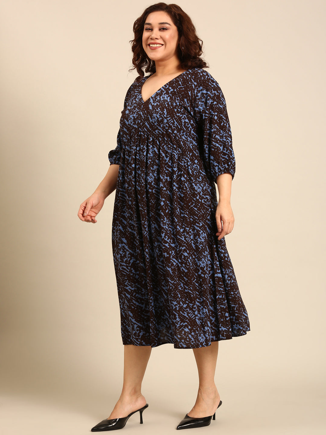 Classic Printed Maxi Dress