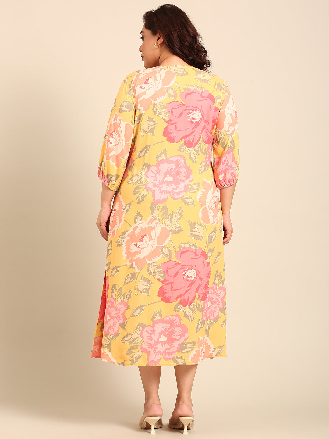 Blooming Floral Placement Print Dress