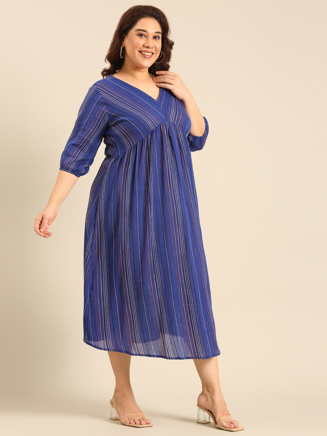 Blue Lurex Dress