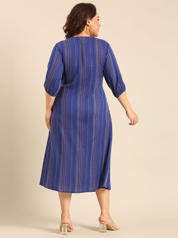 Blue Lurex Dress