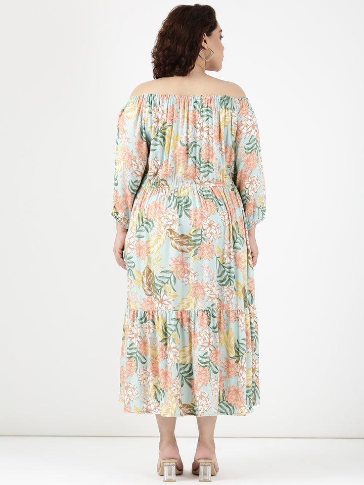 Mint Floral Dress