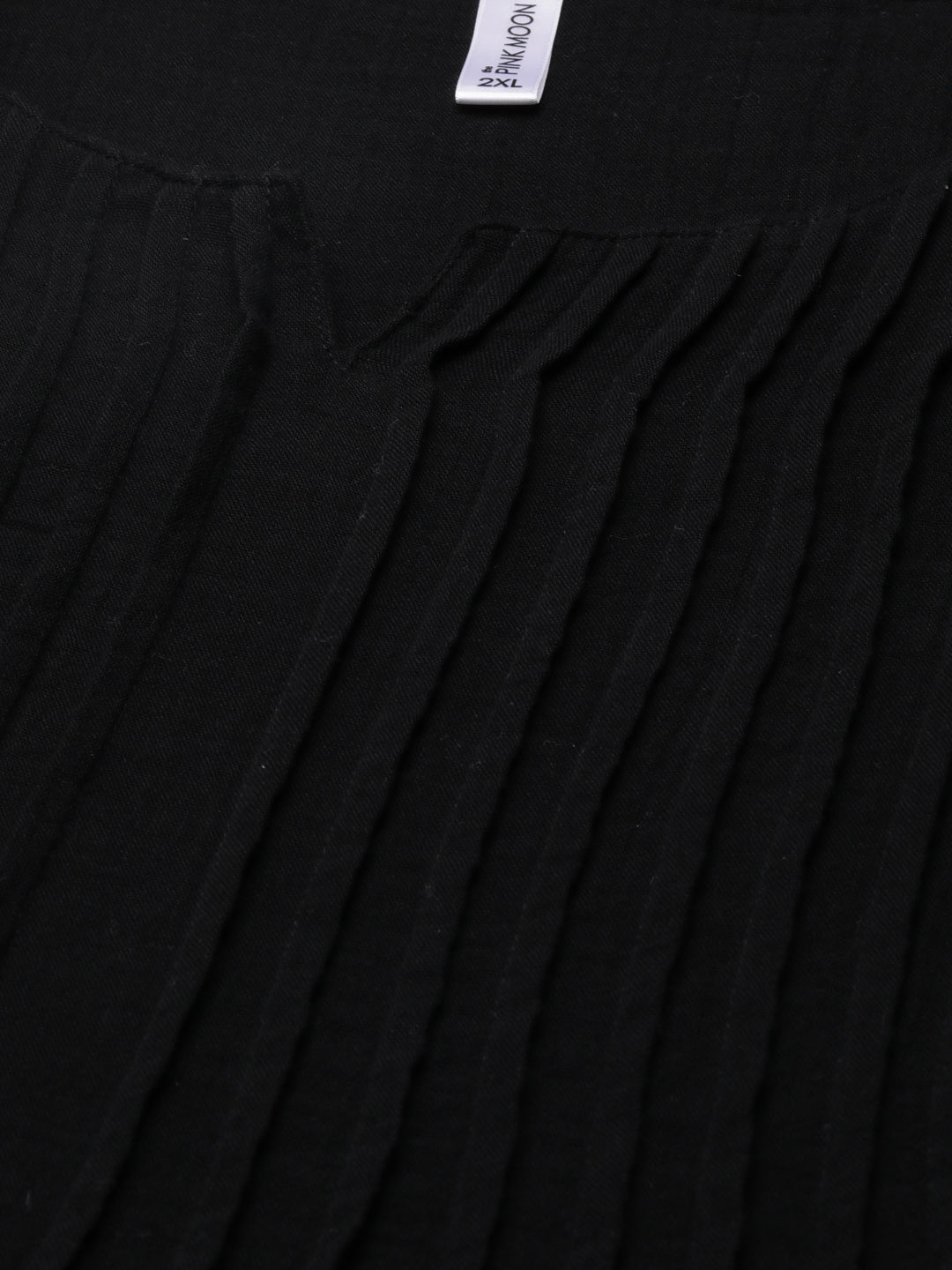 BLACK PINTUK DRESS