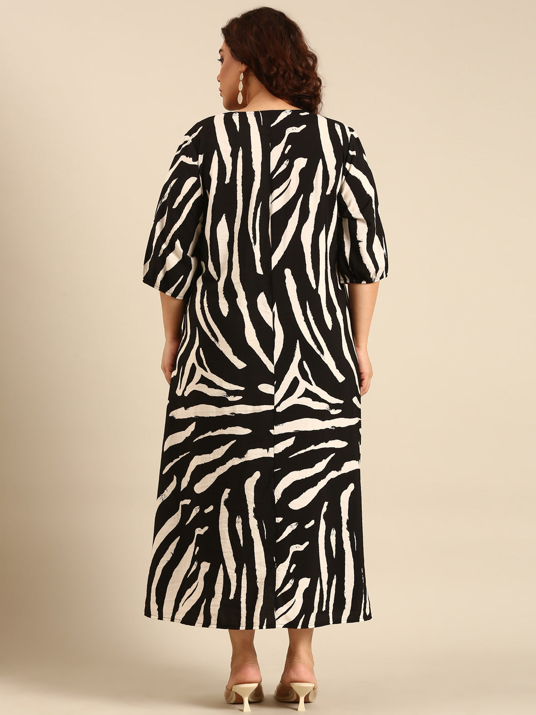 Abstract Print Maxi Dress