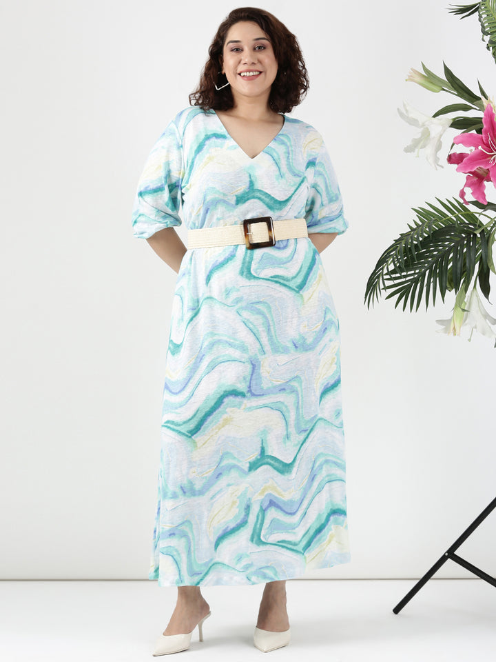 Blue Marble Dress