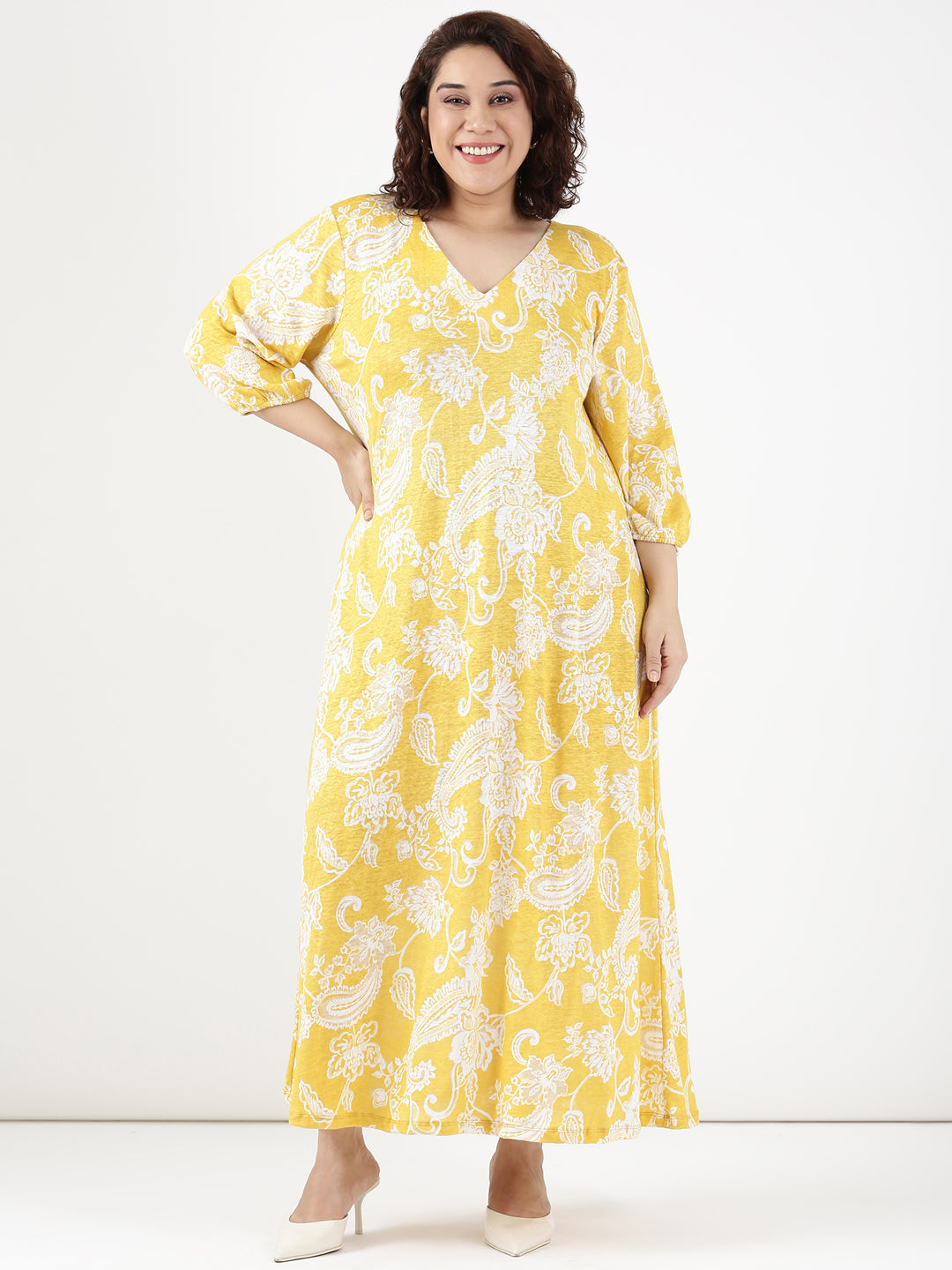 Yellow Paisley Dress