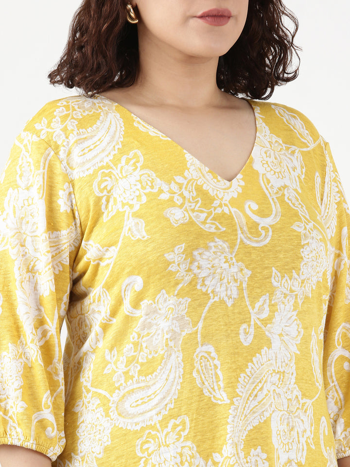 Yellow Paisley Dress