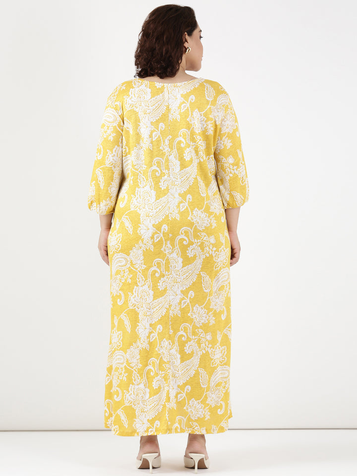 Yellow Paisley Dress