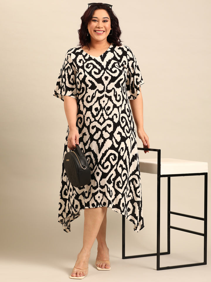 Abstract Print Aline Dress