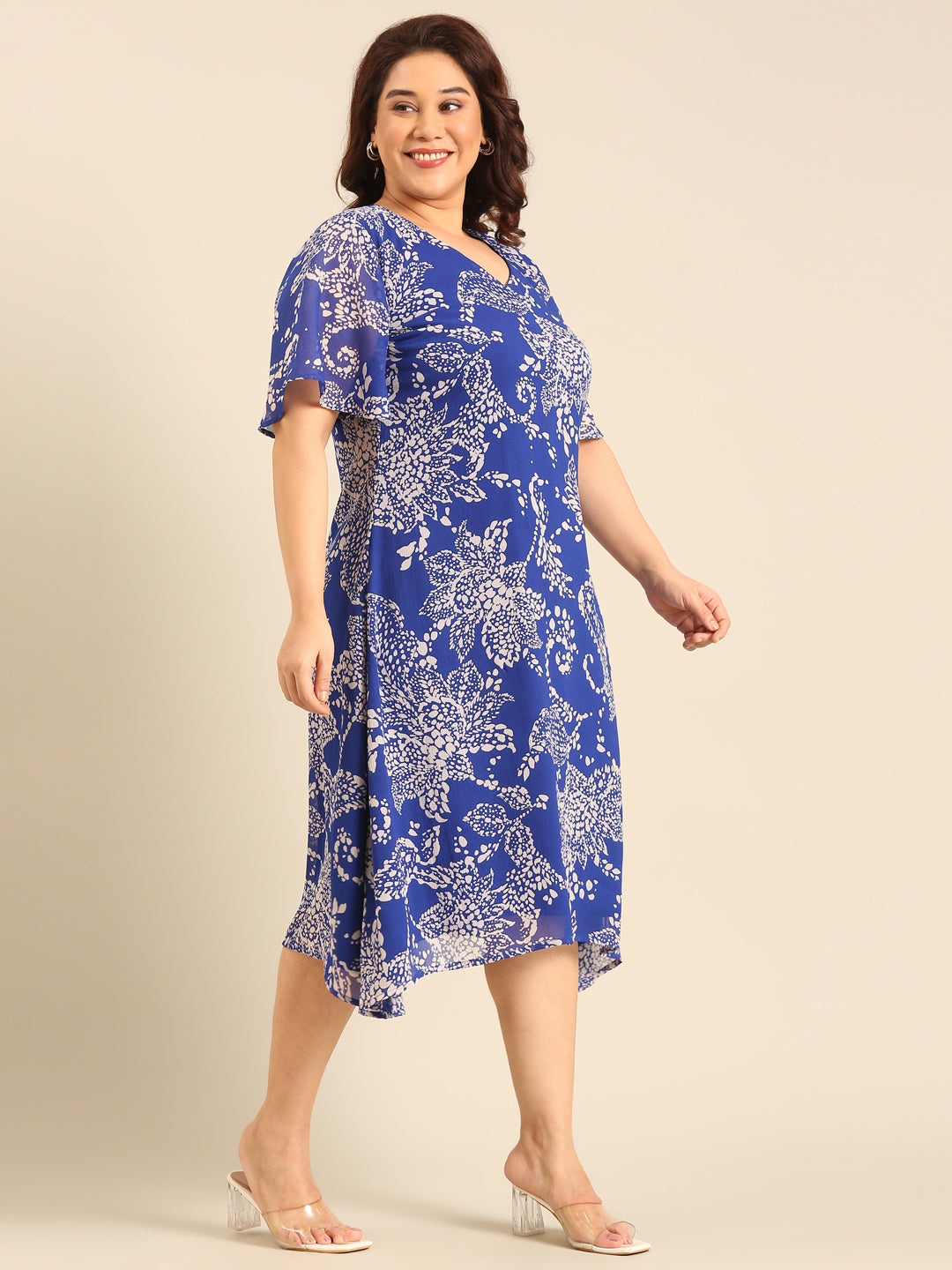 Floral Print A-line Dress