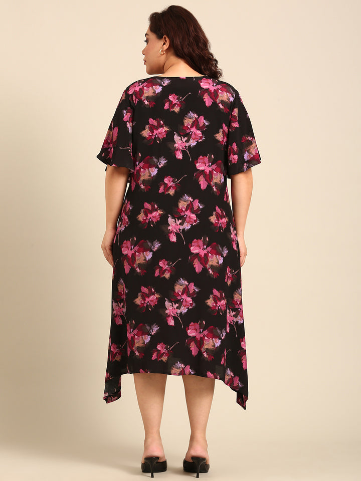 Midi Aline Printed Dress